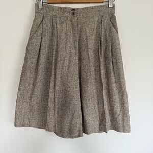 Vintage George Georgiou Silk Culottes long shorts in heathered brown Size: M